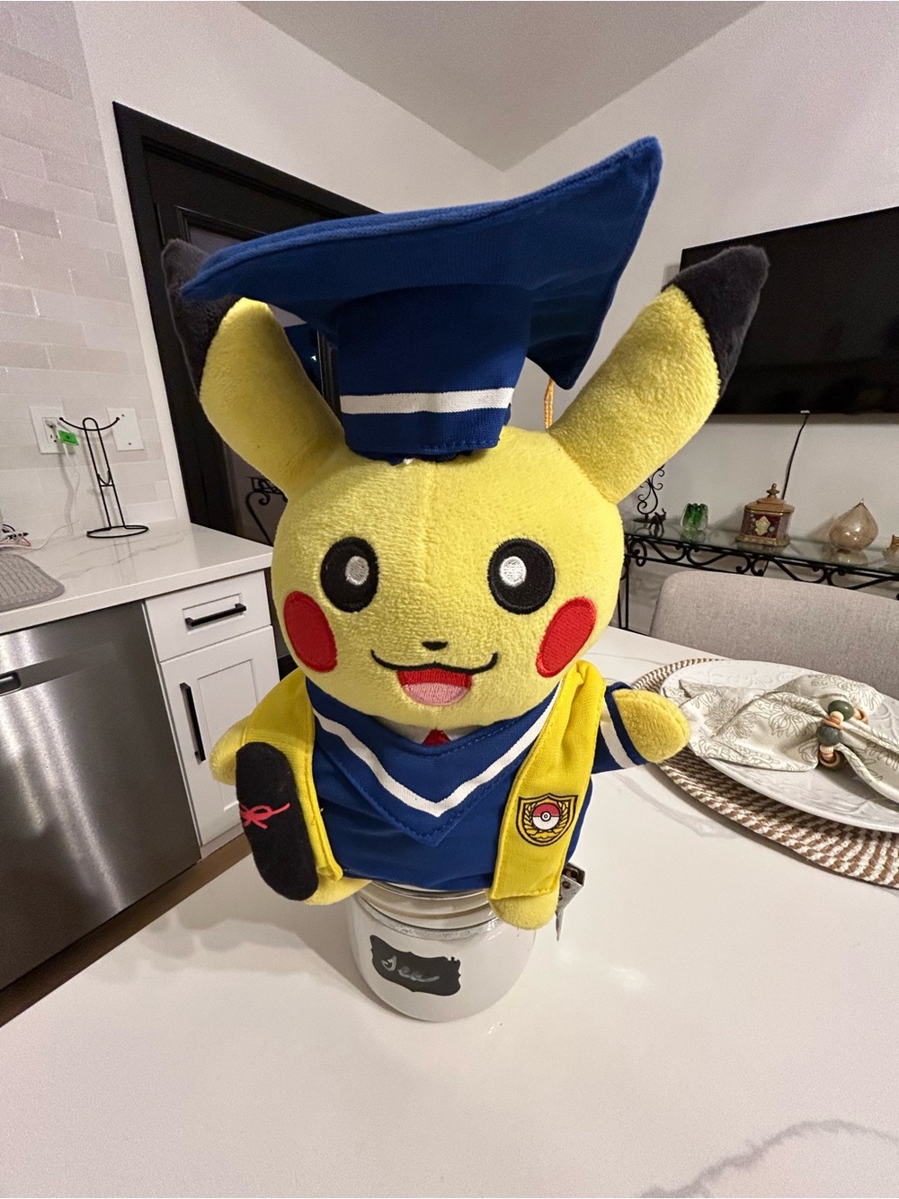 Pikachu Graduation Costume Plush - Yellow